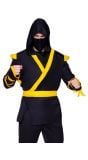 Ninja kostuum zwart geel mannen