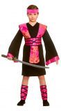 ninja pak zwart roze kind