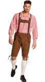 Oktoberfest lederhose met blouse man