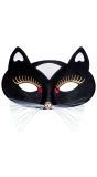 Oogmasker kat zwart