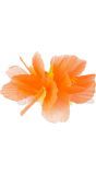 Oranje bloem haarclip