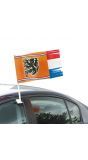 Oranje Holland met franjes autovlag