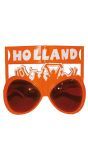 Oranje Holland spandoek bril