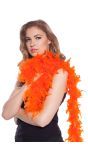 Oranje luxe veren boa 180cm