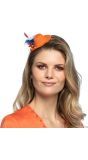 Oranje minihoedje tiara