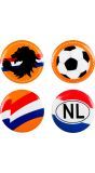 Oranje voetbalsupporter buttons