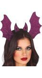 Paarse vleermuis haarband halloween