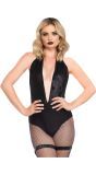 Pailletten bodysuit zwart