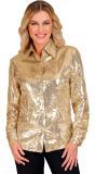 Pailletten gouden blouse dames