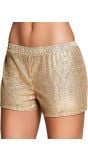 Pailletten hotpants goud