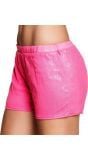 Pailletten hotpants neon roze