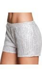 Pailletten hotpants zilver