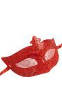 Pailletten kanten oogmasker rood