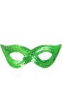 Pailletten oogmasker groen