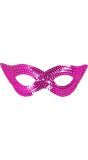 Pailletten oogmasker roze