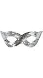 Pailletten oogmasker zilver