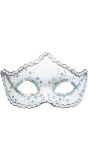 Pailletten Rialto oogmasker wit