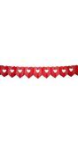 Papier slinger dubbel hart rood 6 meter