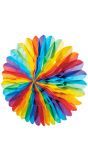 Papieren waaier regenboog