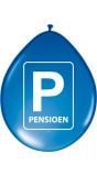 Parkeerbord ballonnen pensioen 8 stuks