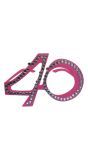 Party bril 40 jaar bling bling roze