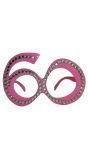 Party bril 60 jaar bling bling roze