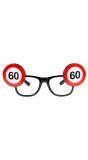 Party bril 60 jaar verkeersbord