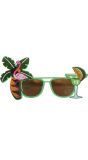 Party bril hawaii flamingo