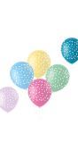 Pastel sprinkles ballonnen 6 stuks