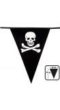 Piraat thema vlaggetjes met schedels
