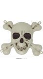 Piraten schedel met botten 25 x 30 cm halloween