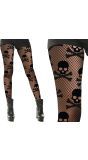 Piraten schedels panty dames halloween