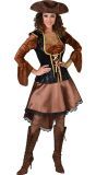Piratenjurk dames bruin