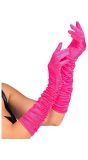 Plisse handschoenen neon roze