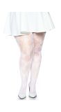 Plussize netpanty met vlinders wit