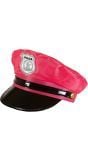 Politie pet neon roze