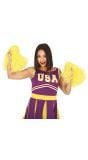 Pom pom cheerleader geel
