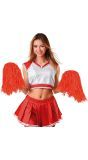 Pom pom cheerleader rood