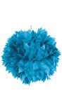 Pompom hanger azuur blauw 30cm