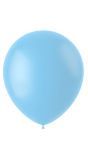 Powder blauwe mat ballonnen 100 stuks