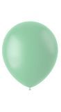 Powder groene mat ballonnen 50 stuks