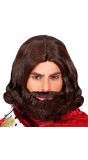 Pruik middeleeuwen met baard
