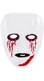 Psychopaten masker met bloedende ogen