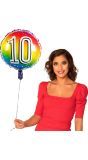 Rainbow folieballon 10 jaar