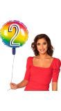 Rainbow folieballon 2 jaar