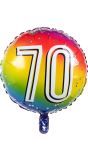 Rainbow folieballon 70 jaar