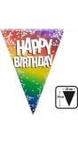 Rainbow vlaggenlijn happy birthday