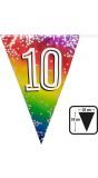 Rainbow vlaggenlijn verjaardag 10 jaar