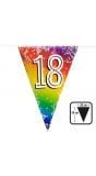 Rainbow vlaggenlijn verjaardag 18 jaar
