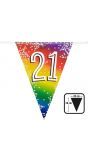Rainbow vlaggenlijn verjaardag 21 jaar